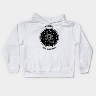 Scorpio 🦂 Bold Since Birth Zodiac Sign Astrology Kids Hoodie